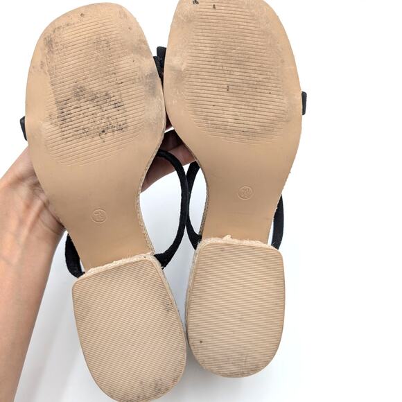 MIA Isabeli Espadrille Slide Sandal Women's Black/Beige Size US7.5 EU38 - Picture 8 of 12